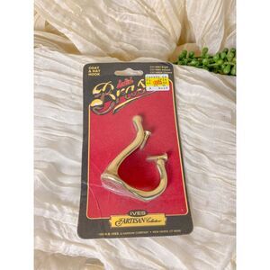 Brass Ives Coat‎ and Hat Hook Vintage